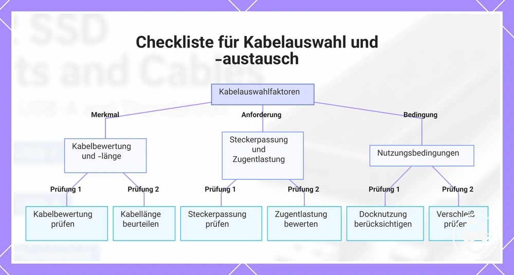 Checkliste für Kabelauswahl und -austausch