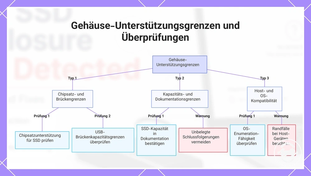 Gehäuse-Unterstützungsgrenzen und Überprüfungen