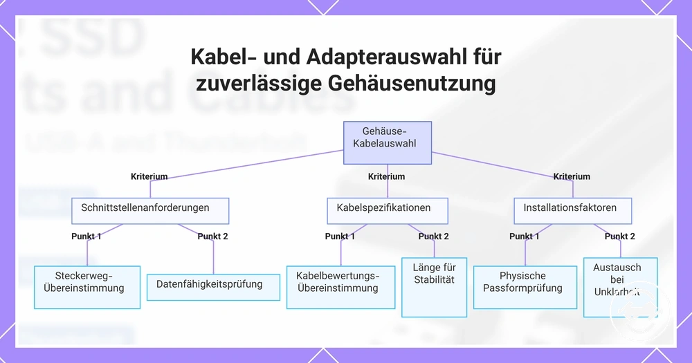 Kabel- und Adapterauswahl für zuverlässige Gehäusenutzung
