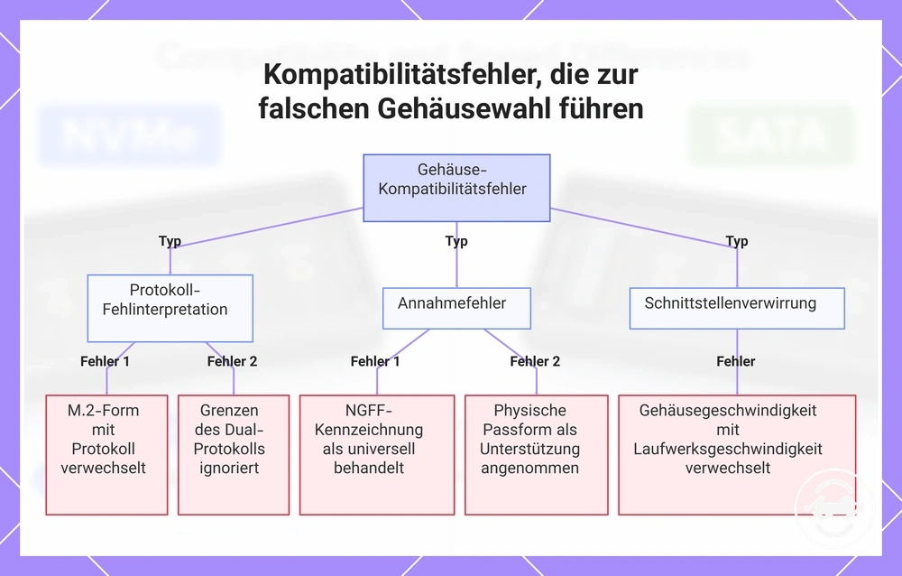 Kompatibilitätsfehler, die zur falschen Gehäusewahl führen