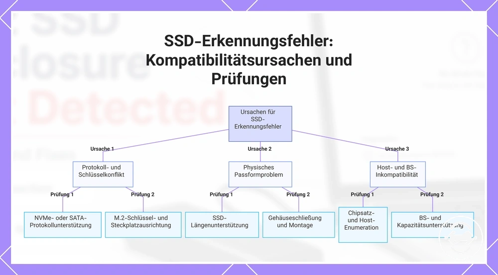 SSD-Erkennungsfehler: Kompatibilitätsursachen und Prüfungen