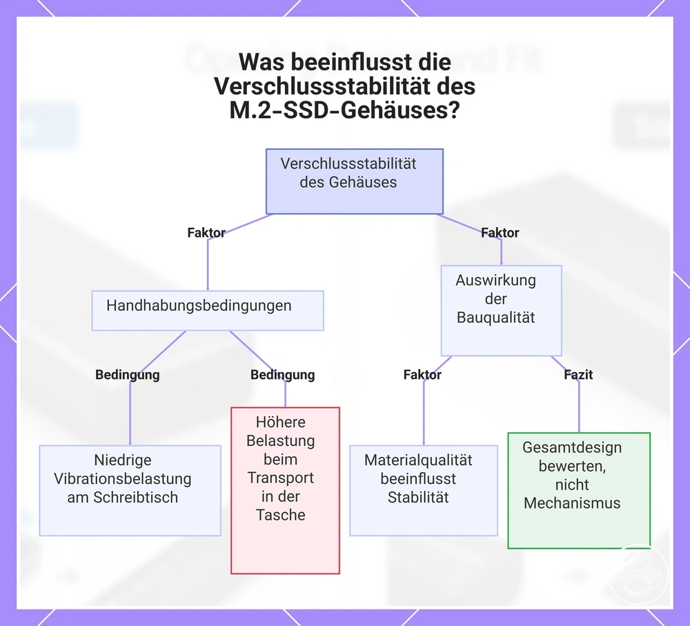 Was beeinflusst die Verschlussstabilität des M.2-SSD-Gehäuses?