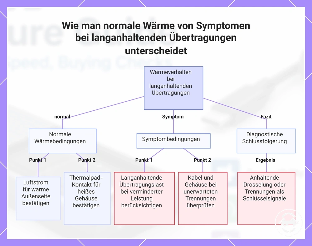 Wie man normale Wärme von Symptomen bei langanhaltenden Übertragungen unterscheidet