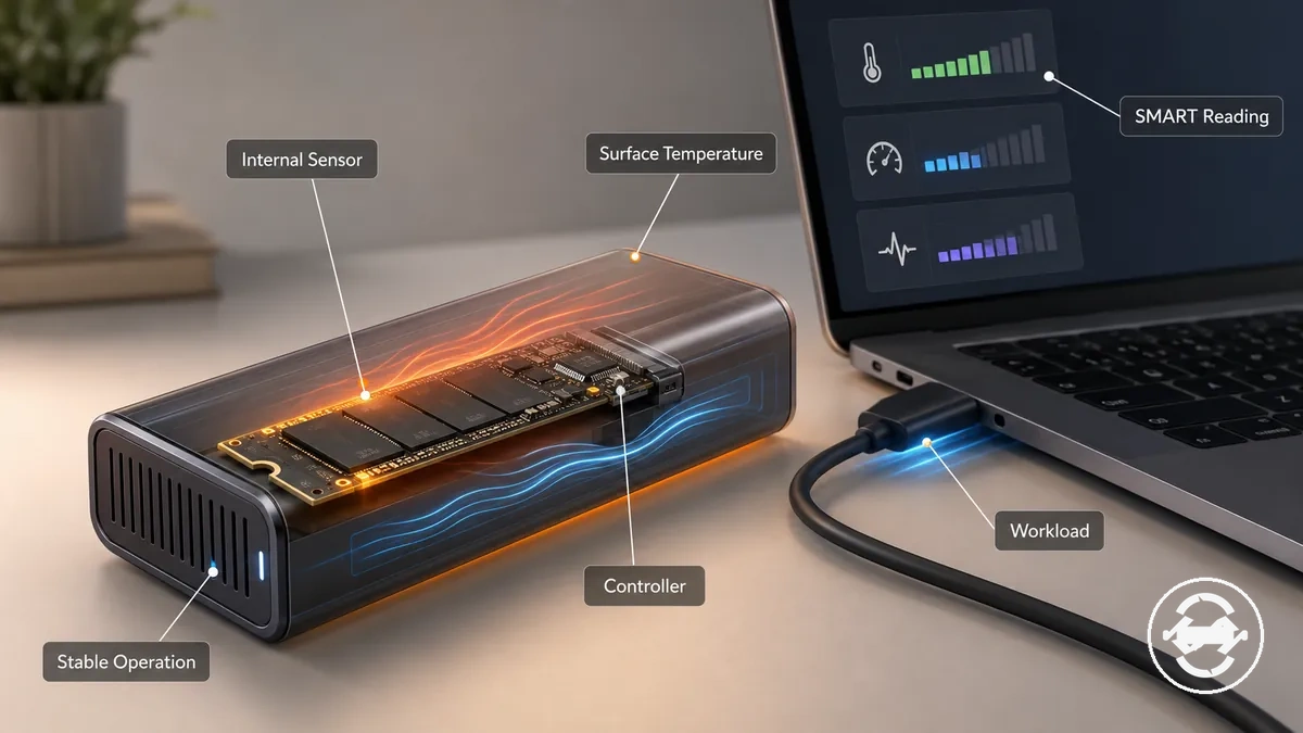 Interpreting safe temperature for an enclosed M.2 SSD