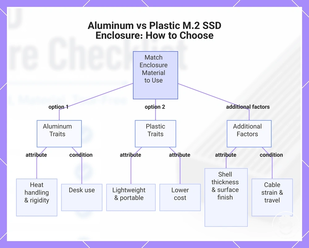 Aluminum vs Plastic M.2 SSD Enclosure: How to Choose