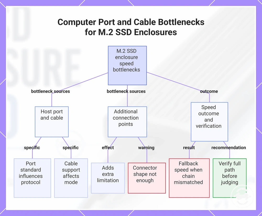 Computer Port and Cable Bottlenecks for M.2 SSD Enclosures