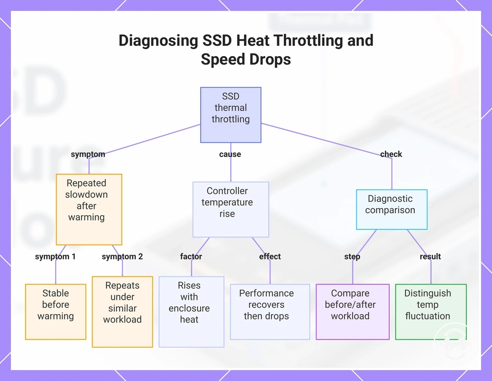 Diagnosing SSD Heat Throttling and Speed Drops