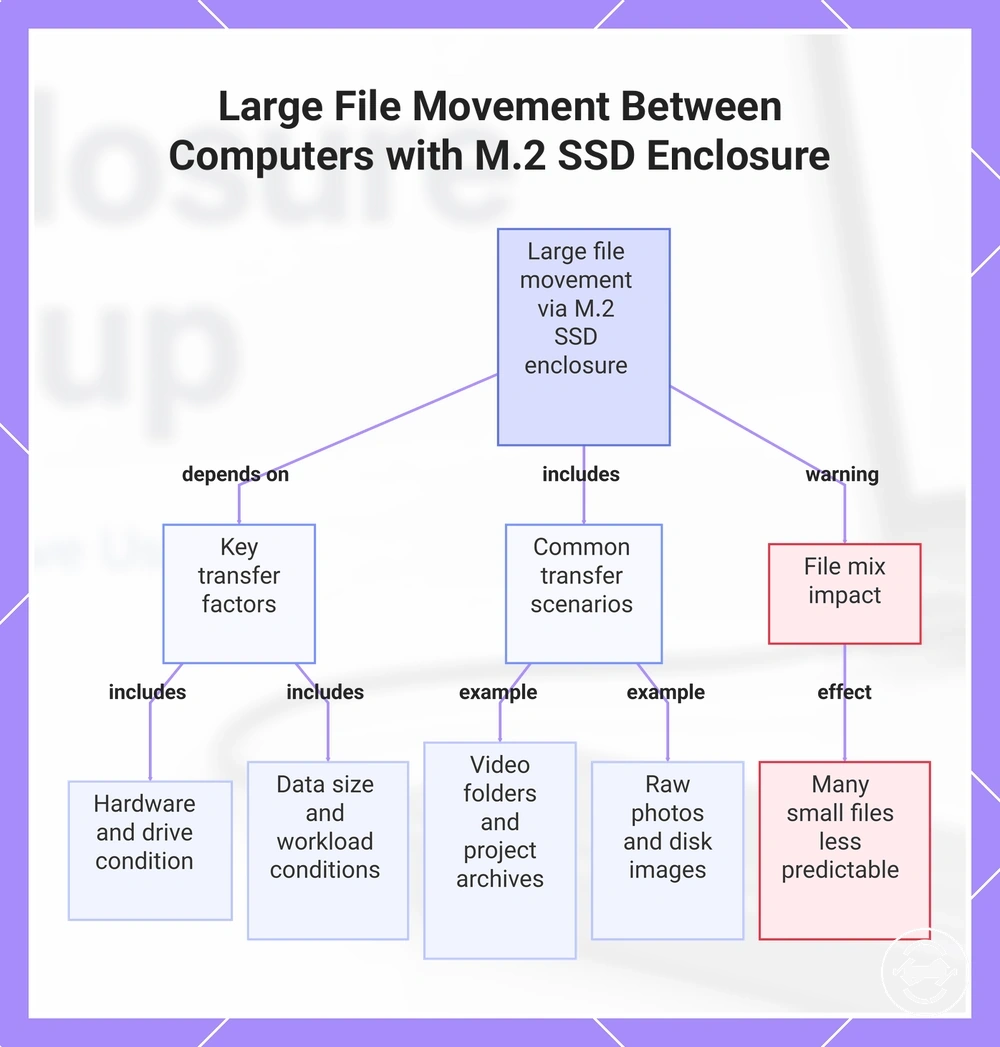 Large File Movement Between Computers with M.2 SSD Enclosure