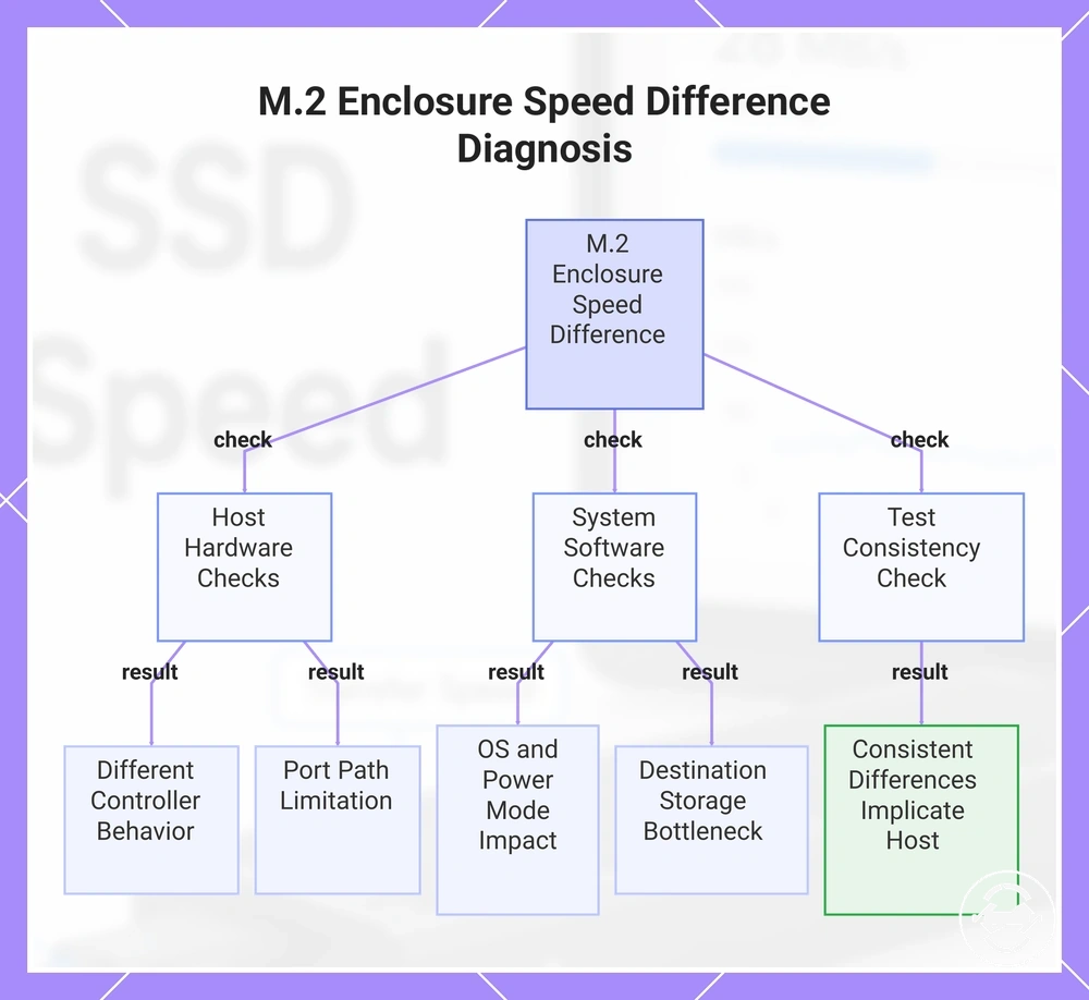 M.2 Enclosure Speed Difference Diagnosis