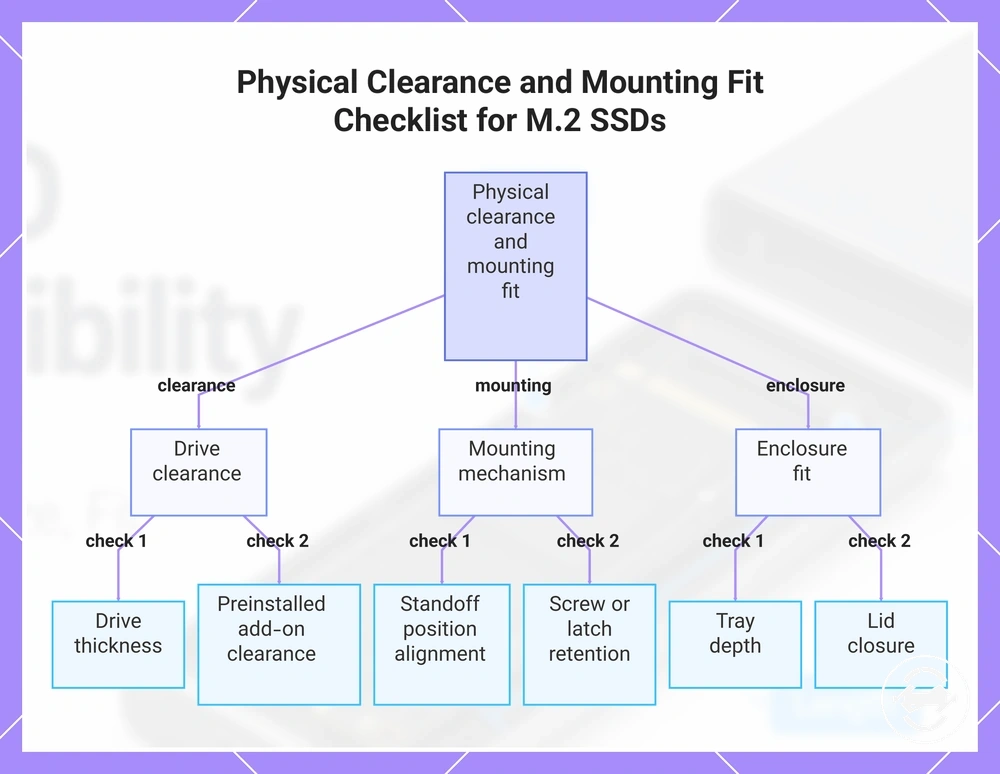 Physical Clearance and Mounting Fit Checklist for M.2 SSDs