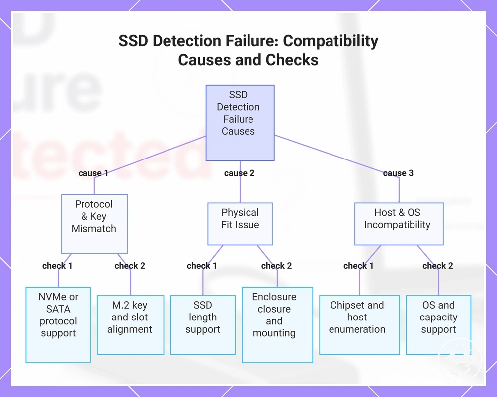 SSD Detection Failure: Compatibility Causes and Checks
