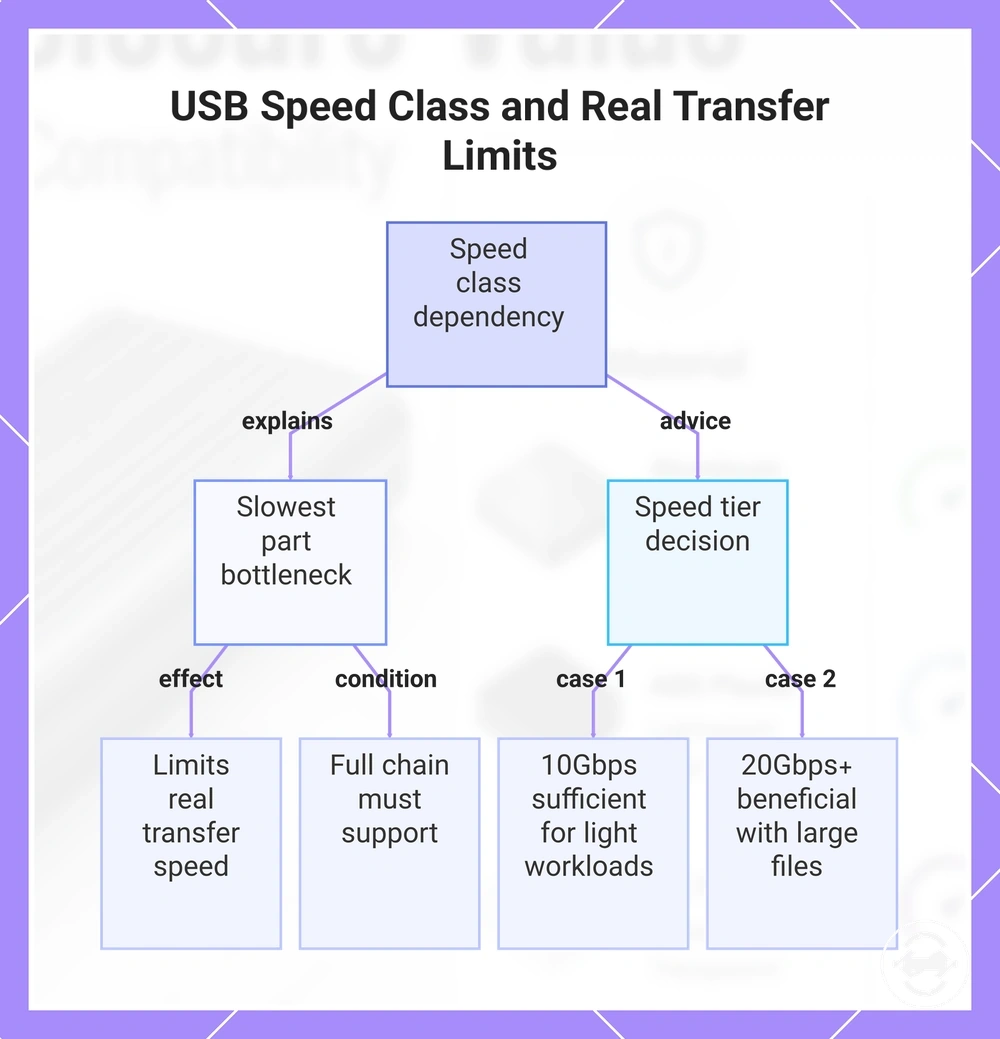 USB Speed Class and Real Transfer Limits
