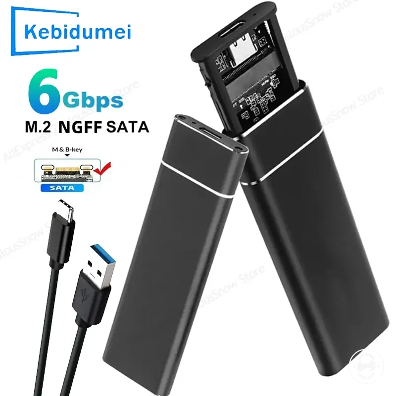 Carcasa externa M.2 NGFF SATA de protocolo único con adaptador USB 3.1 Type-C