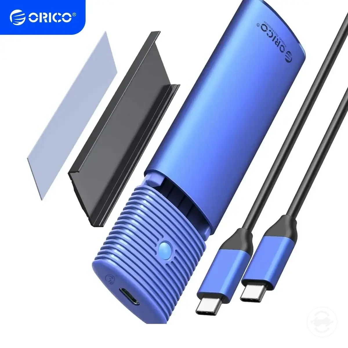 Carcasa SSD M.2 NVMe y SATA sin herramientas con conexión USB-C 3.2 Gen 2 y disipador metálico