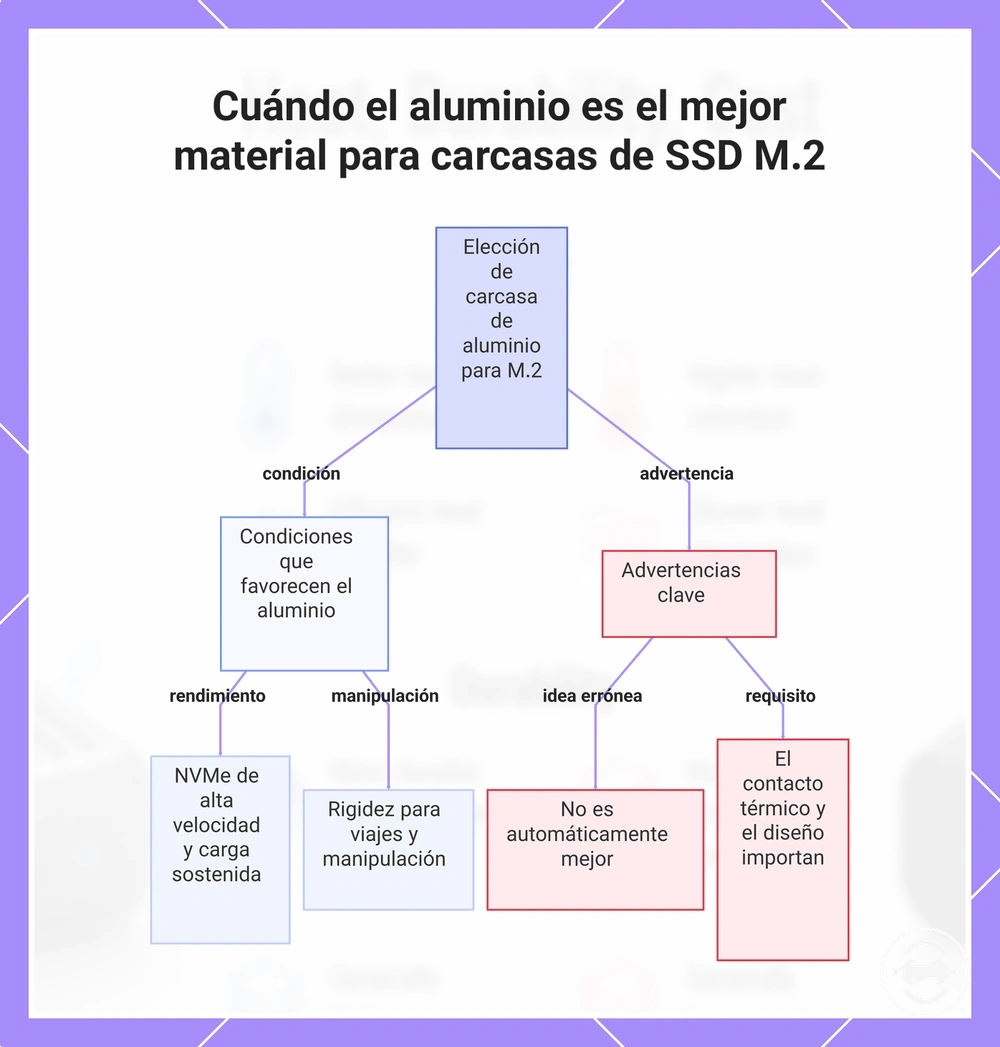 Cuándo el aluminio es el mejor material para carcasas de SSD M.2