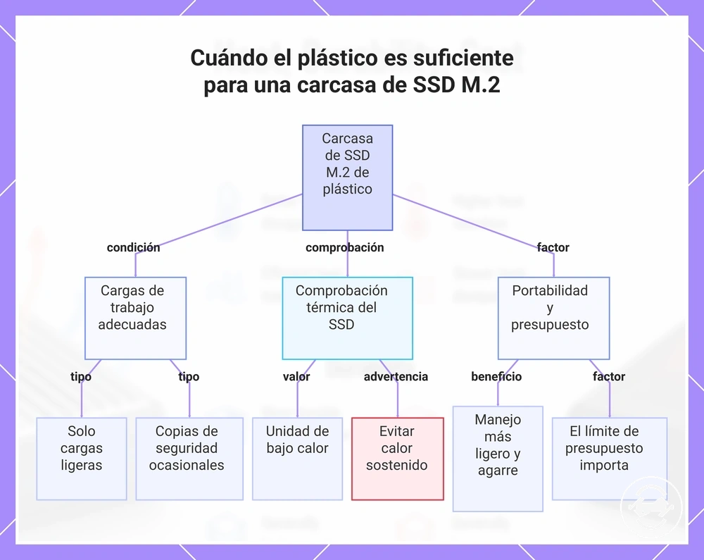 Cuándo el plástico es suficiente para una carcasa de SSD M.2