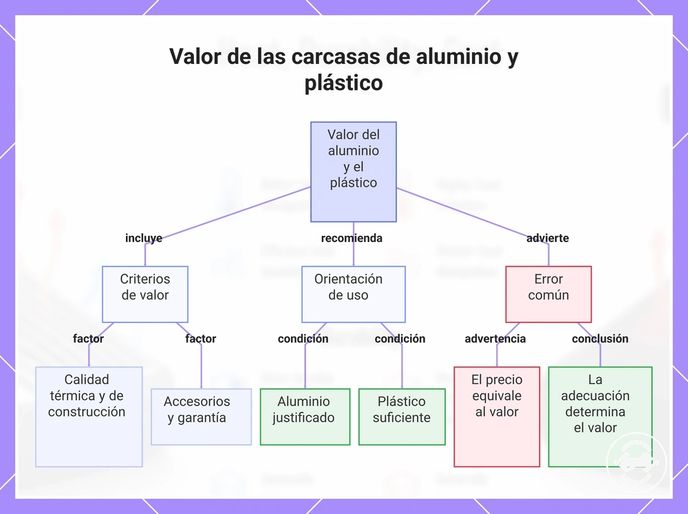 Valor de las carcasas de aluminio y plástico