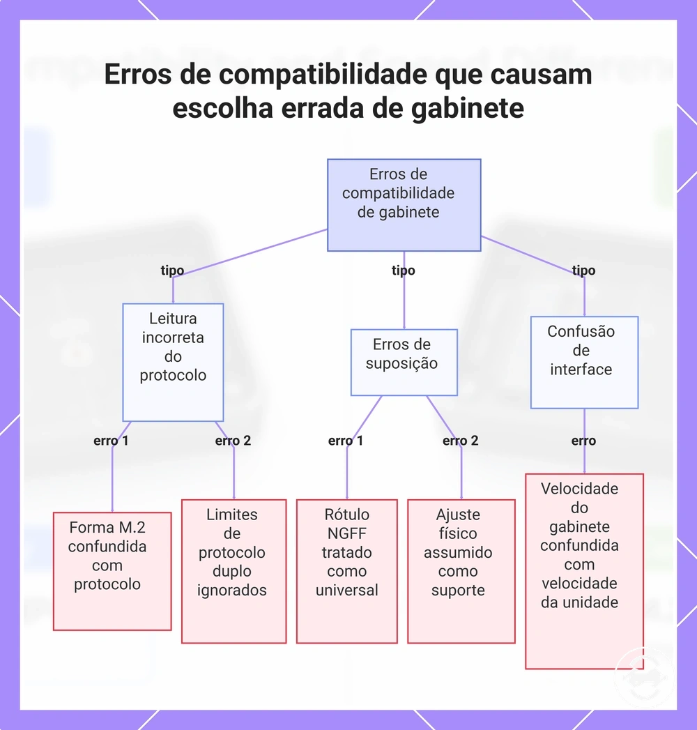 Erros de compatibilidade que causam escolha errada de gabinete