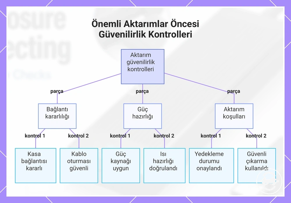 Önemli Aktarımlar Öncesi Güvenilirlik Kontrolleri