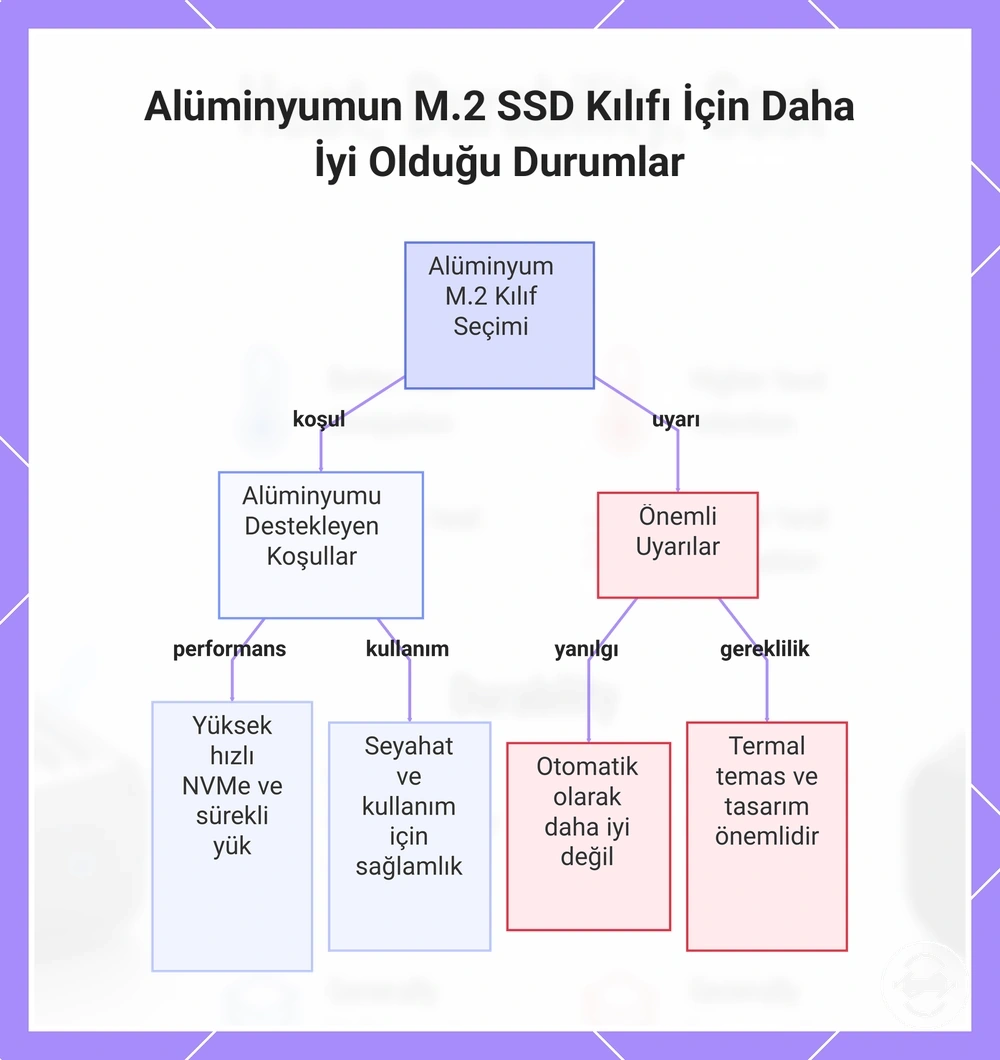 Alüminyumun M.2 SSD Kılıfı İçin Daha İyi Olduğu Durumlar
